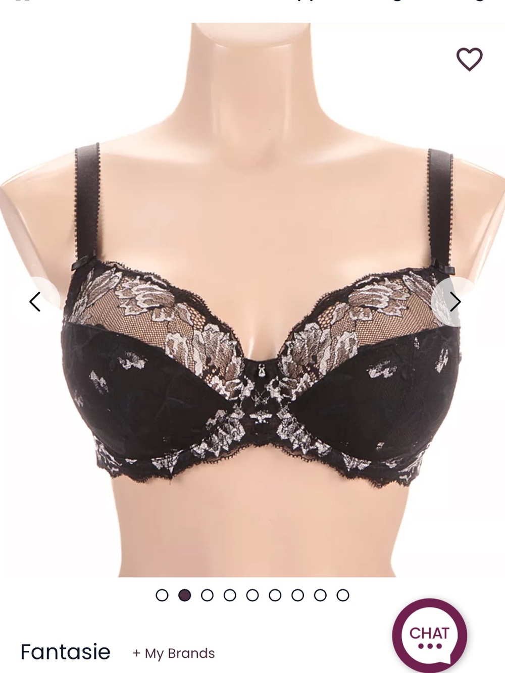 Aubree Underwire Side Support Plunge Bra in Night Sky